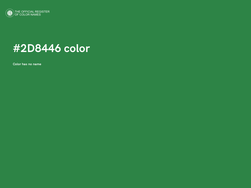 #2D8446 color image