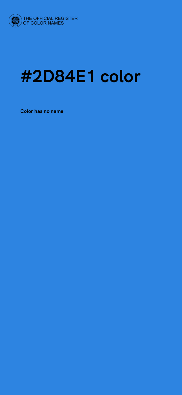 #2D84E1 color image