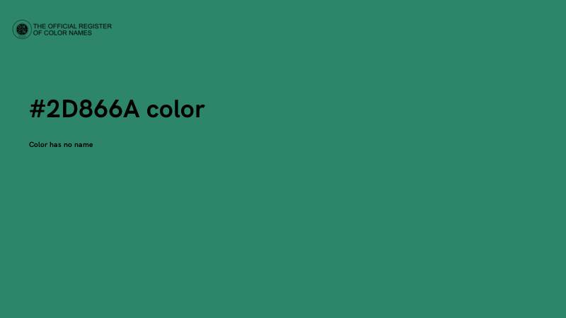 #2D866A color image