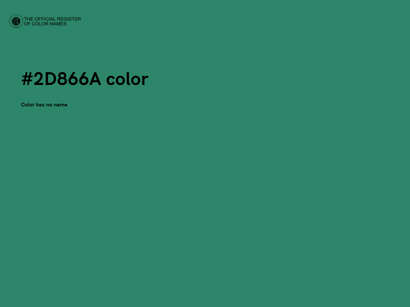 #2D866A color image