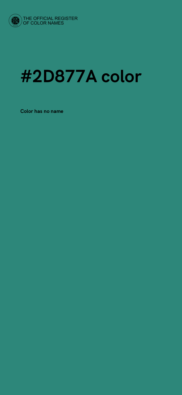 #2D877A color image