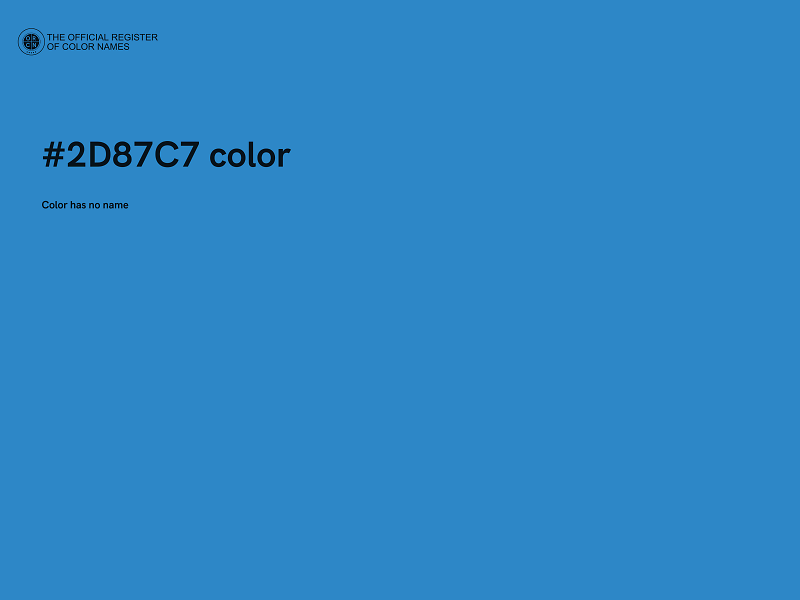 #2D87C7 color image