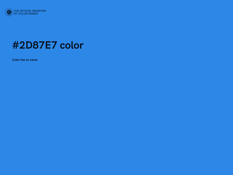 #2D87E7 color image