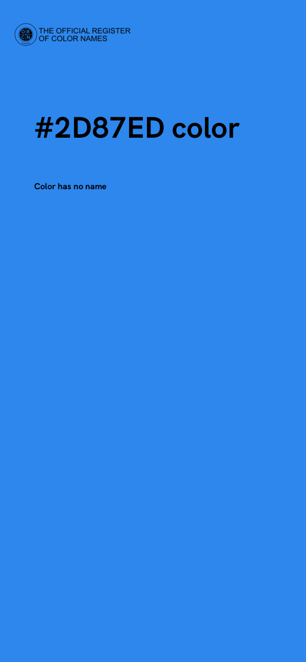 #2D87ED color image