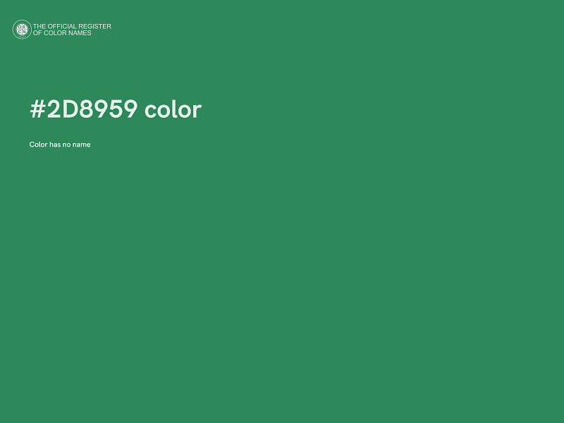 #2D8959 color image