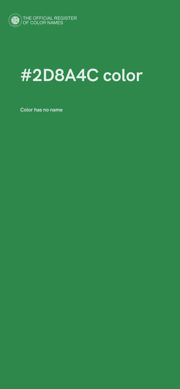 #2D8A4C color image