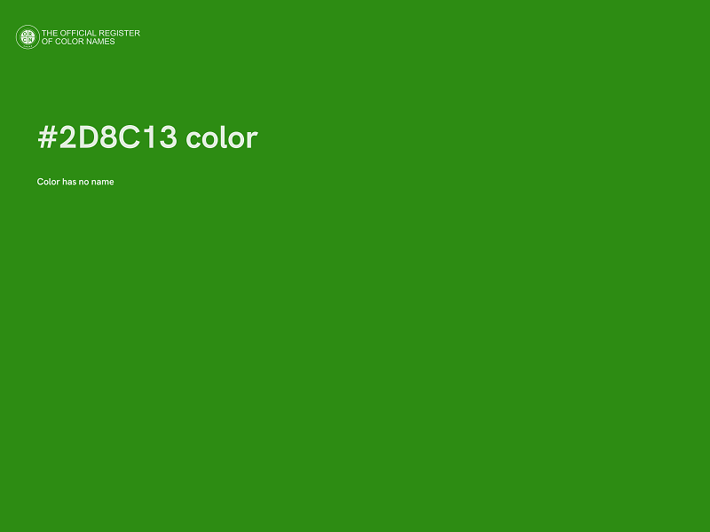 #2D8C13 color image