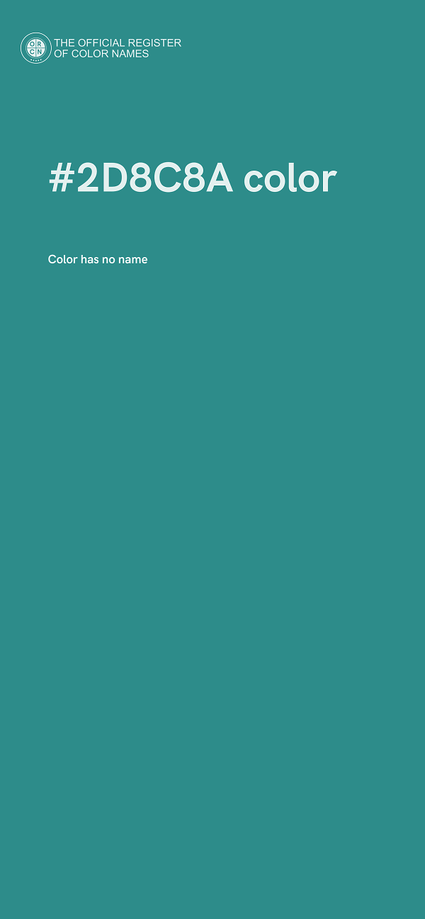 #2D8C8A color image