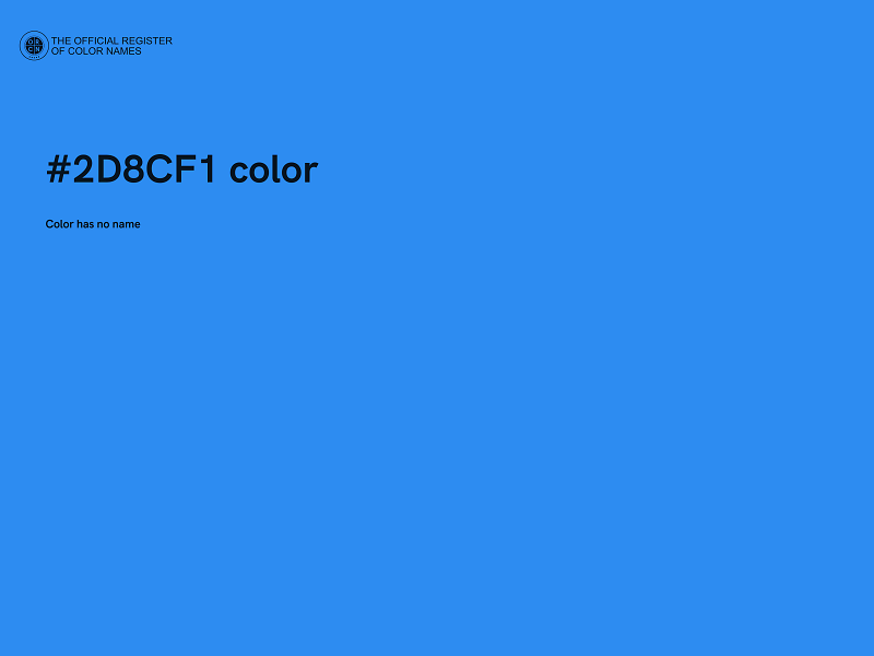 #2D8CF1 color image