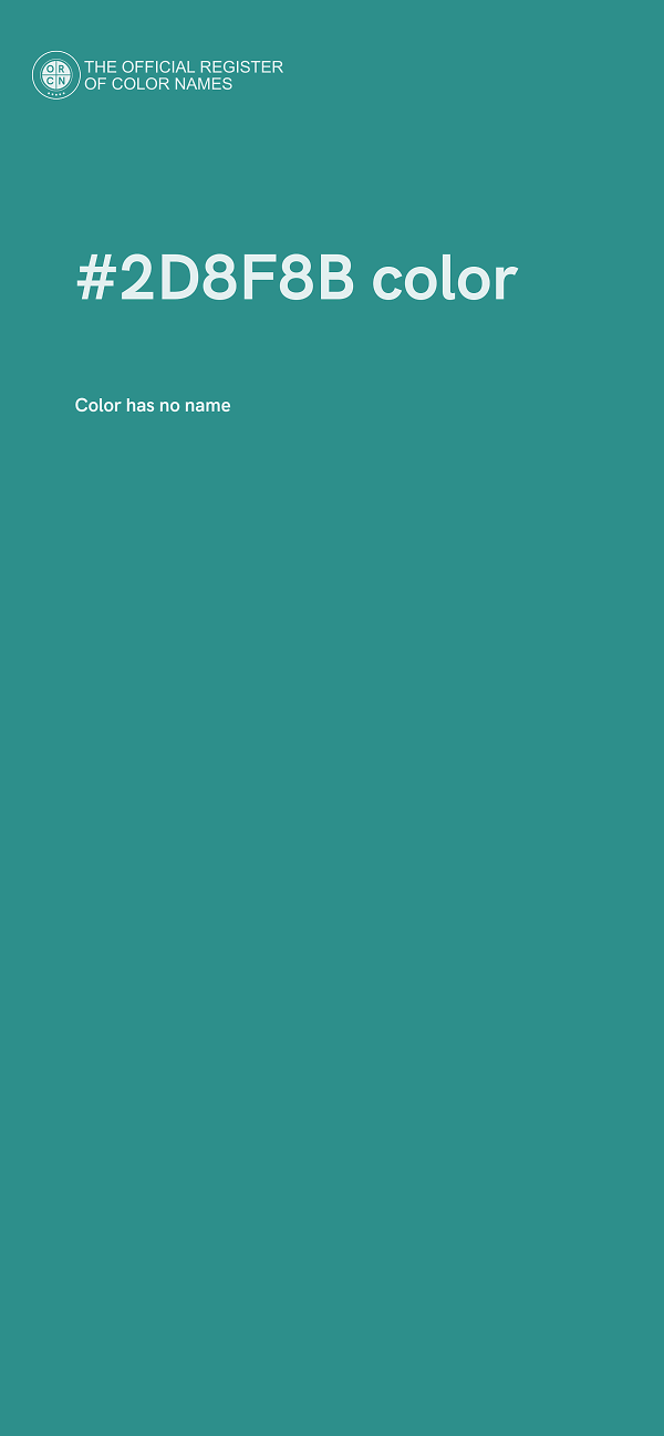 #2D8F8B color image