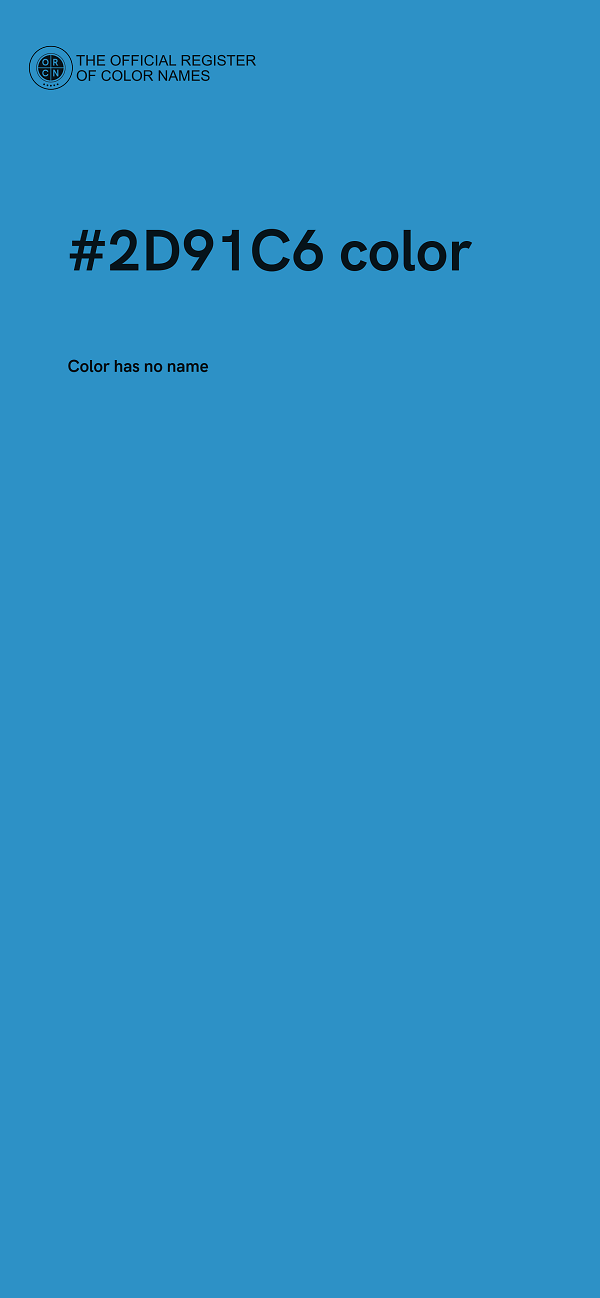 #2D91C6 color image