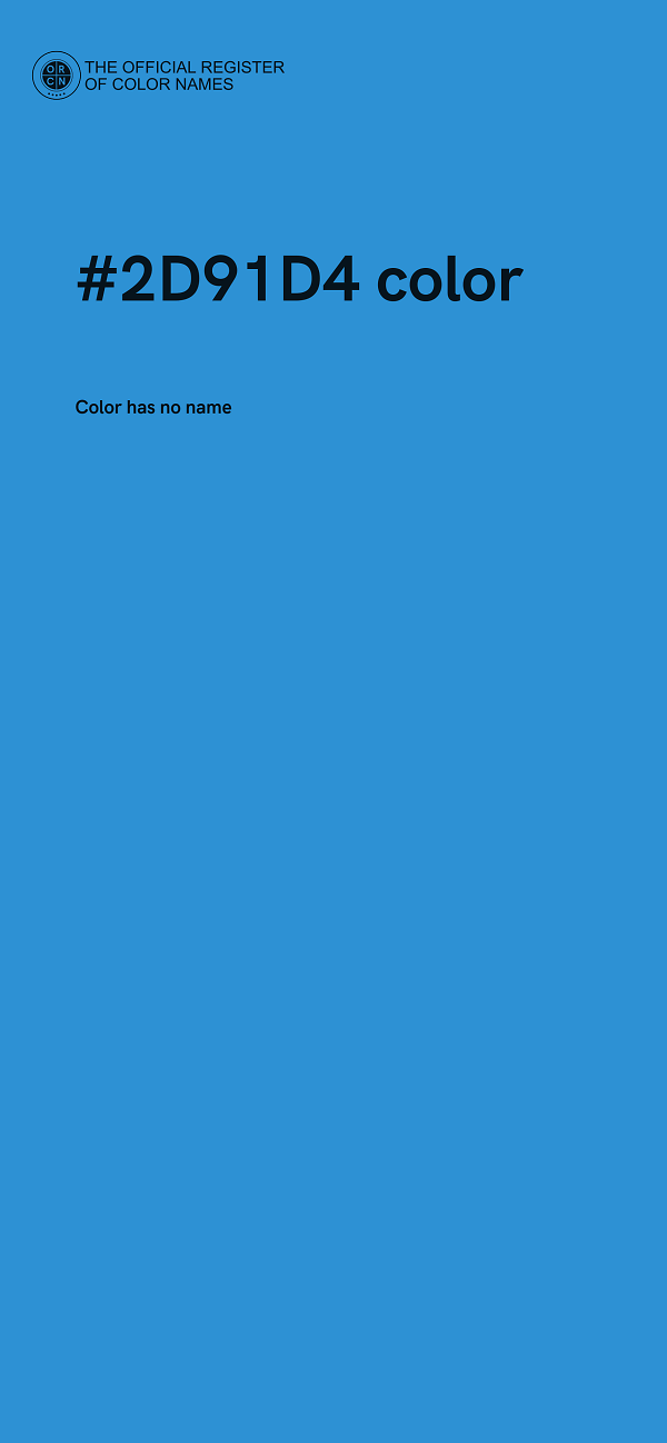 #2D91D4 color image