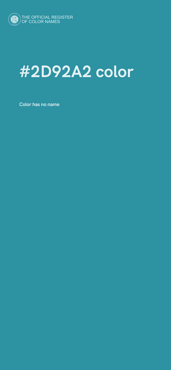 #2D92A2 color image