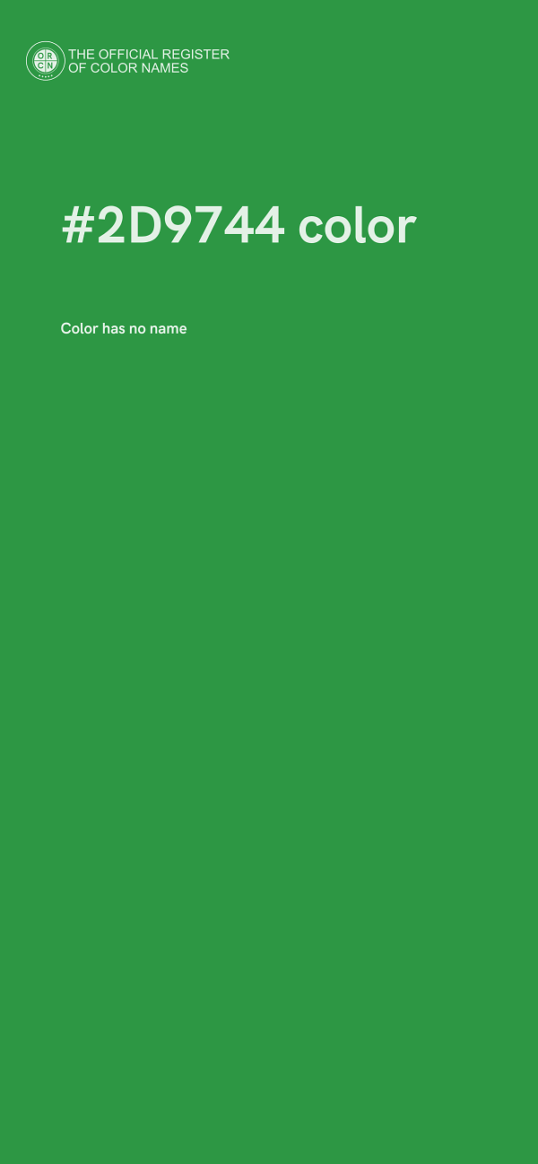 #2D9744 color image