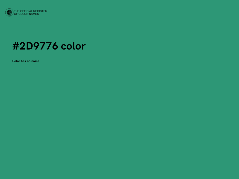 #2D9776 color image