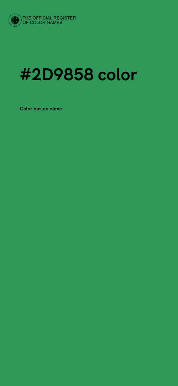 #2D9858 color image