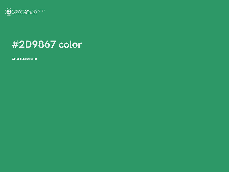 #2D9867 color image