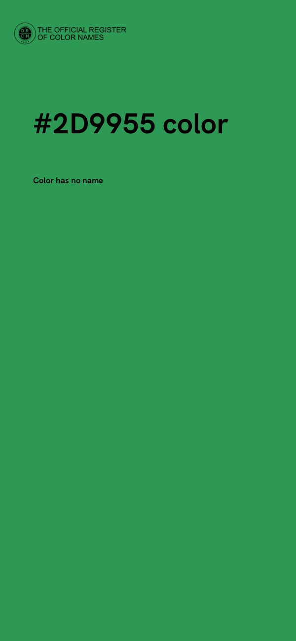 #2D9955 color image