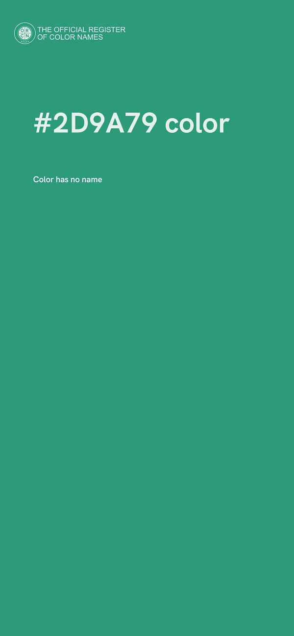 #2D9A79 color image