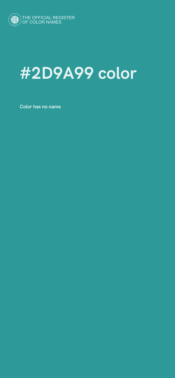 #2D9A99 color image