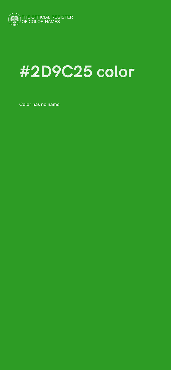 #2D9C25 color image