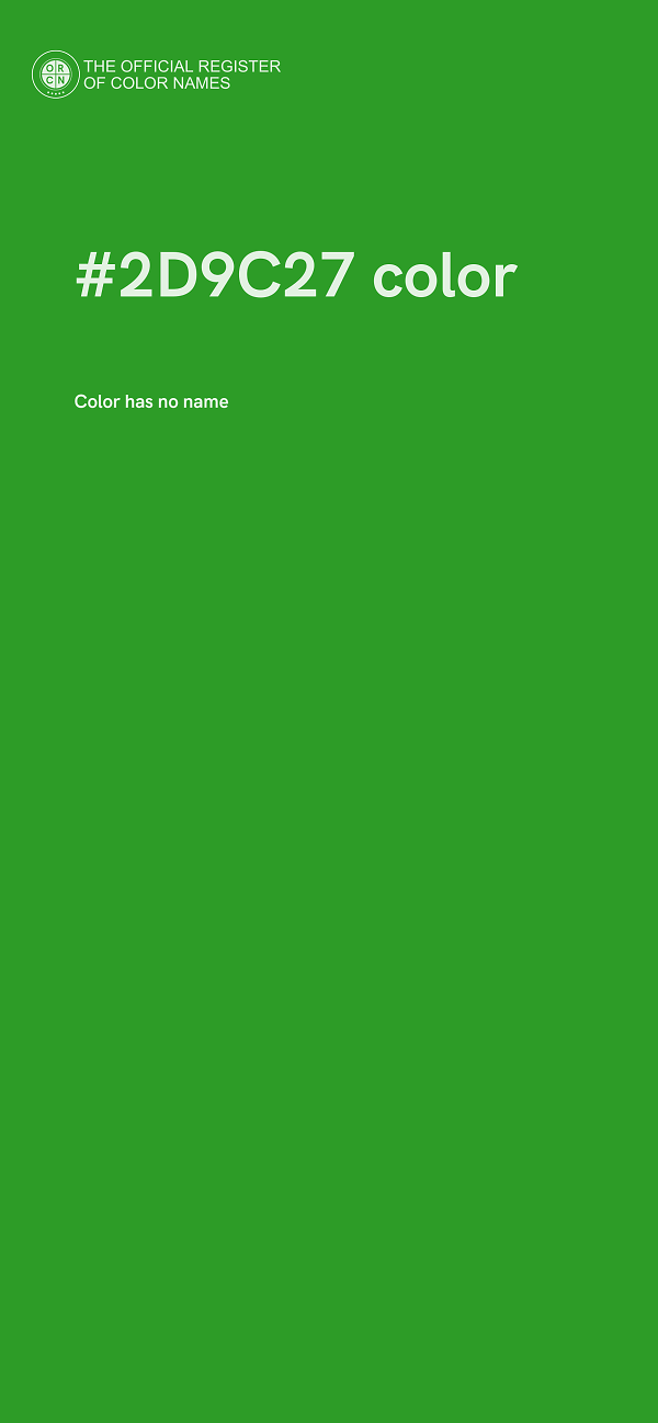 #2D9C27 color image