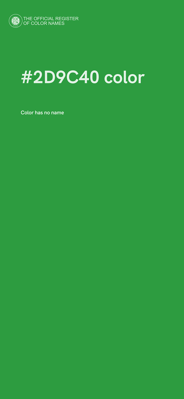 #2D9C40 color image