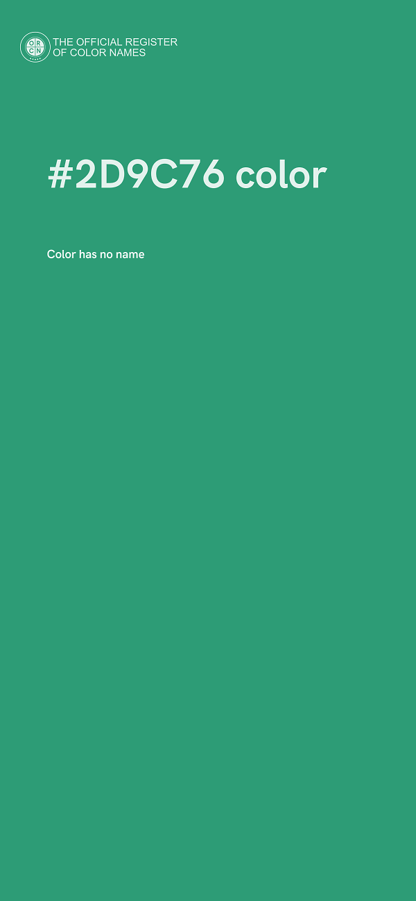 #2D9C76 color image