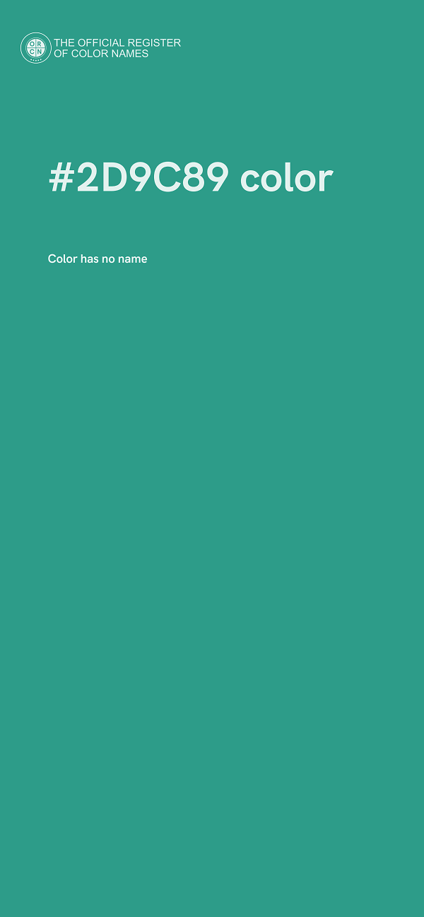 #2D9C89 color image