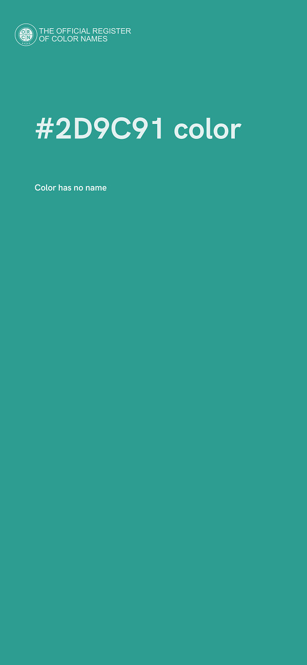 #2D9C91 color image