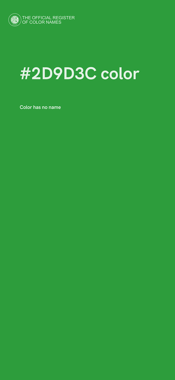 #2D9D3C color image