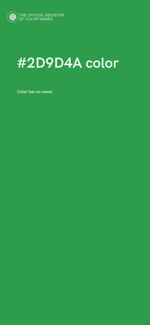 #2D9D4A color image