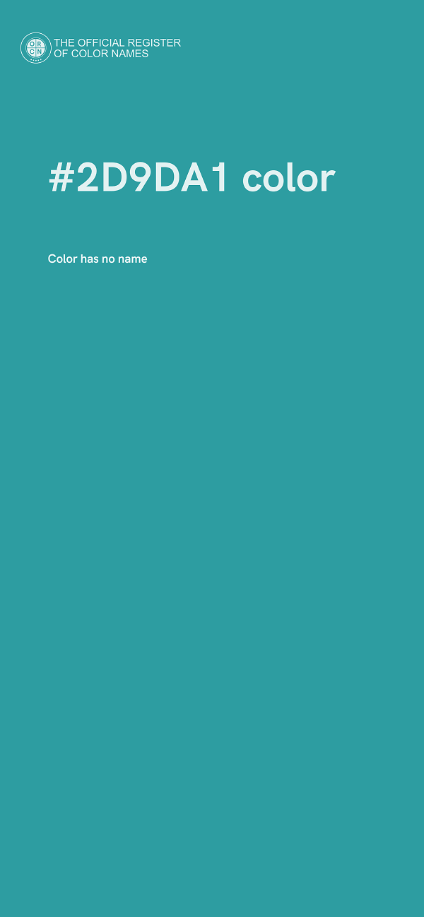 #2D9DA1 color image