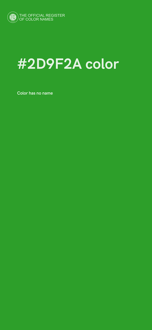 #2D9F2A color image