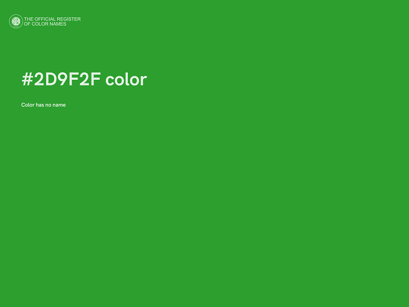 #2D9F2F color image