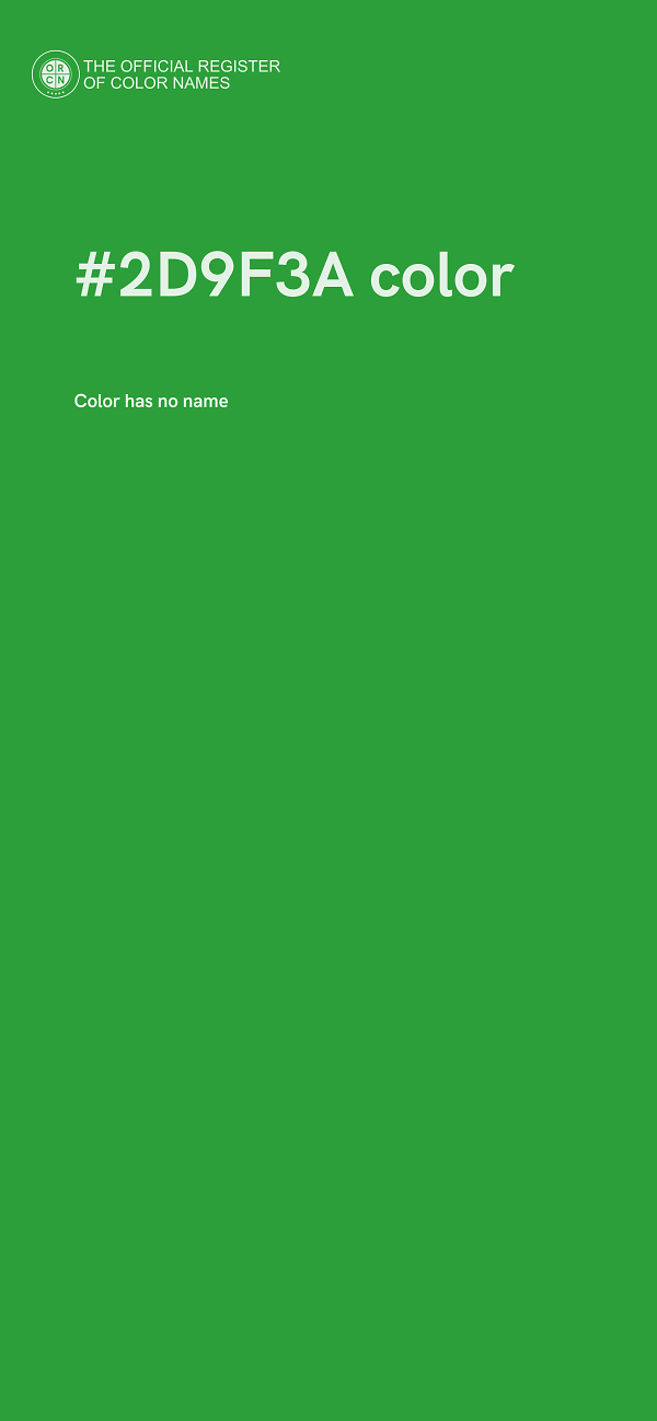 #2D9F3A color image