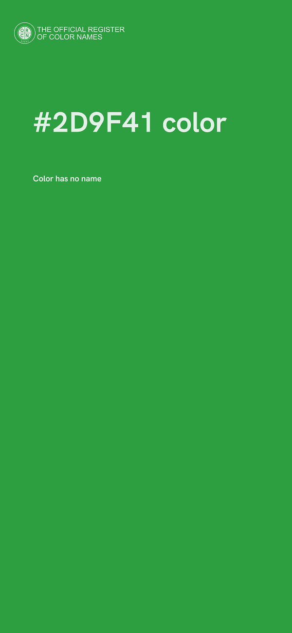 #2D9F41 color image