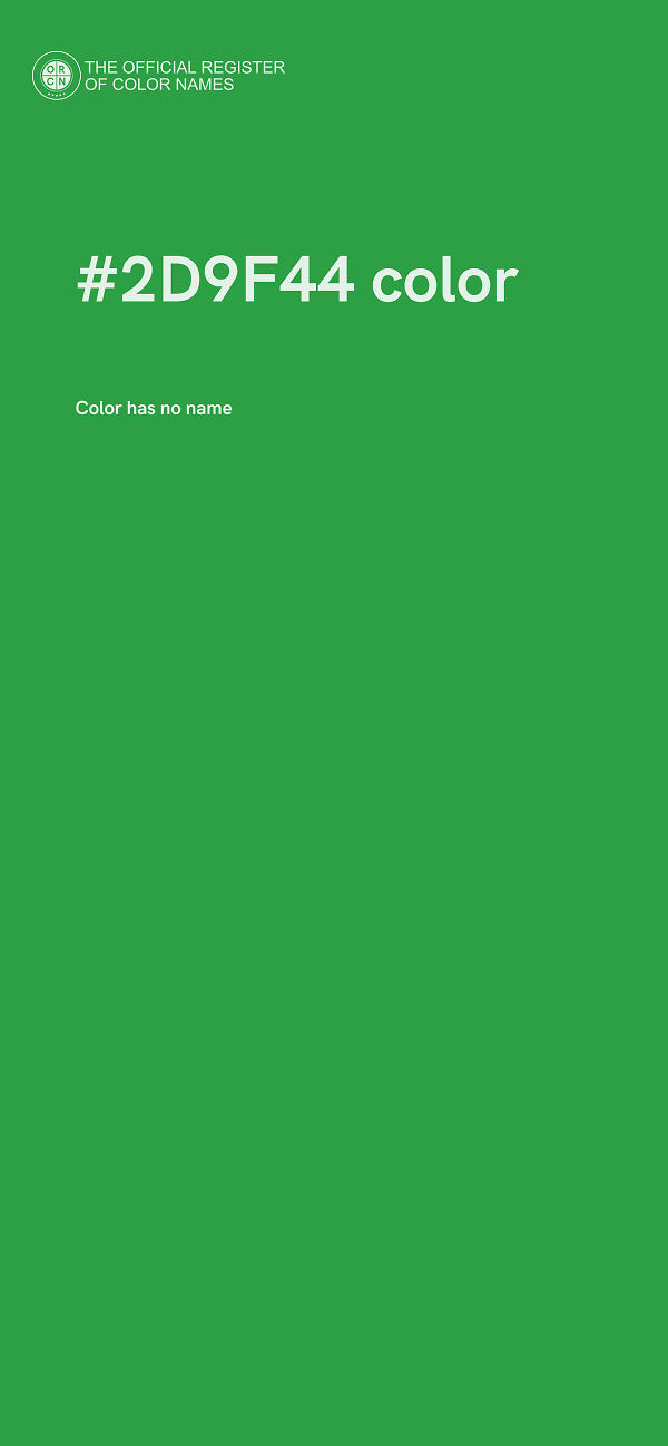 #2D9F44 color image