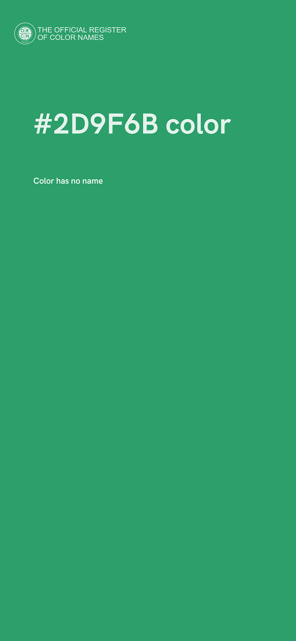 #2D9F6B color image