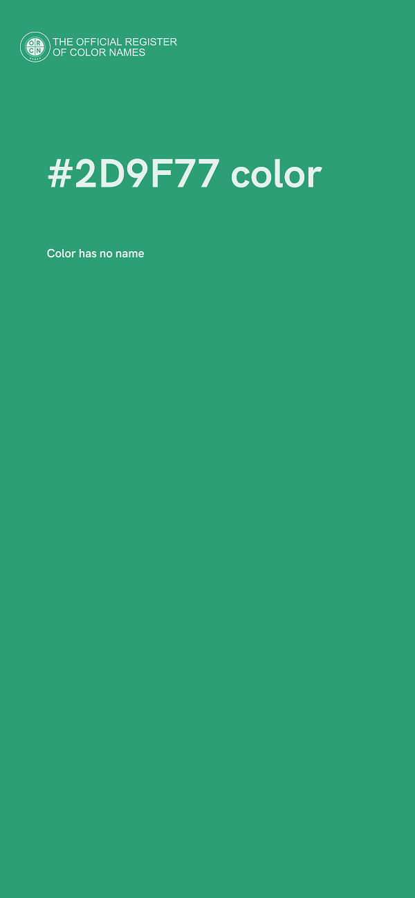 #2D9F77 color image