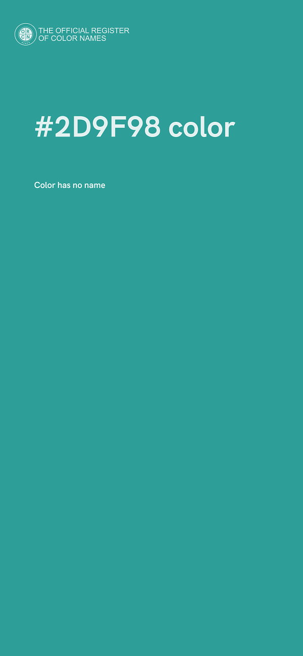 #2D9F98 color image