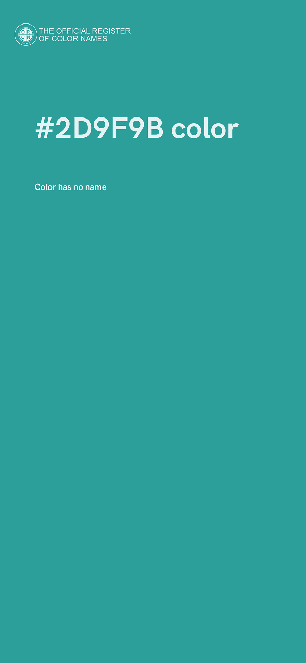 #2D9F9B color image