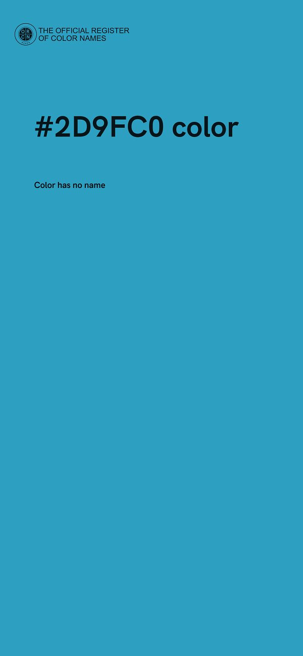 #2D9FC0 color image