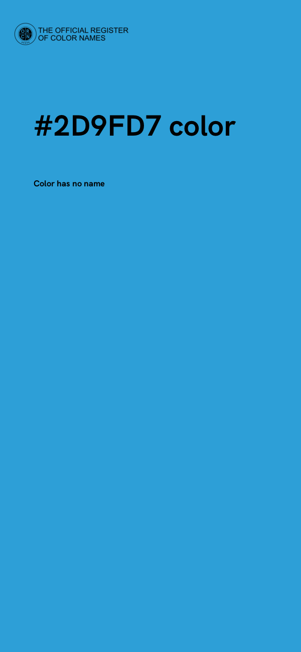 #2D9FD7 color image