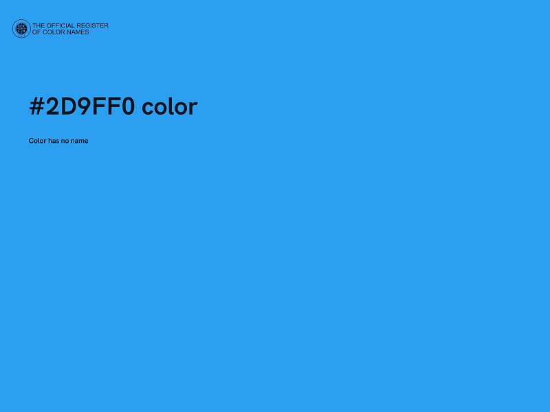 #2D9FF0 color image