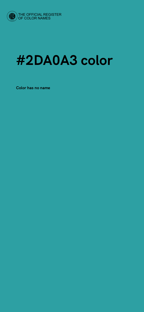 #2DA0A3 color image
