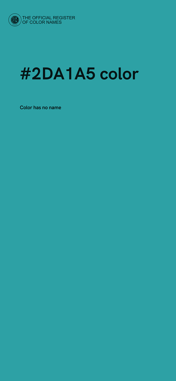 #2DA1A5 color image