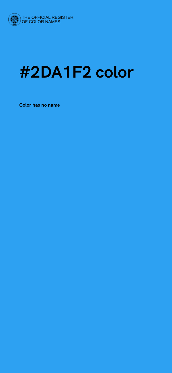 #2DA1F2 color image