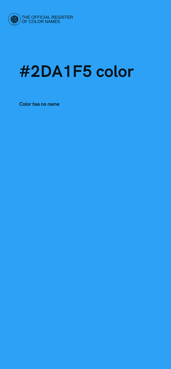 #2DA1F5 color image