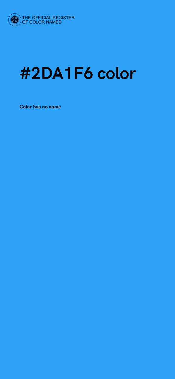 #2DA1F6 color image